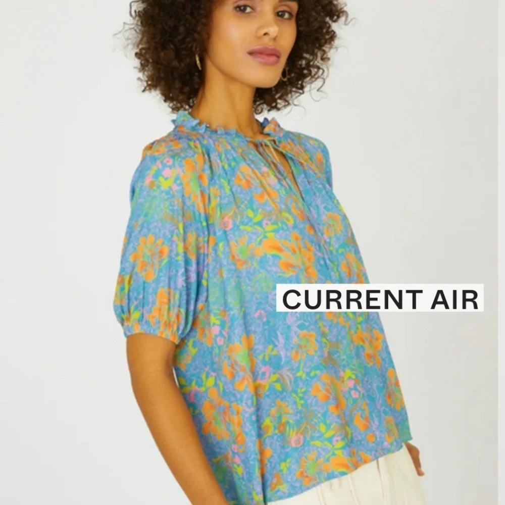 Current Air Split neck top, Med CB2301 - Picture 1 of 3